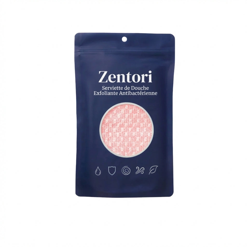 Serviette de douche exfoliante antibactérienne Zentori