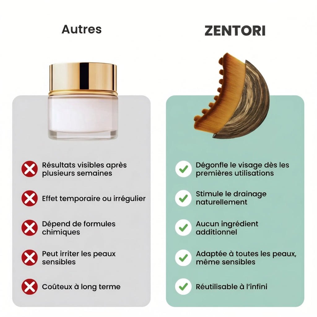 ZENTORI - Brosse de Drainage Lymphatique Visage
